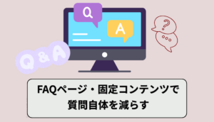 FAQページ活用で質問自体を減らす