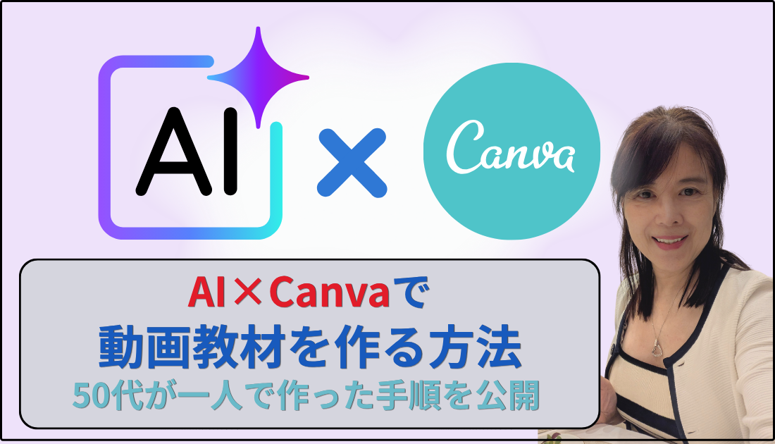 AI×Canvaで動画教材を作る方法の図