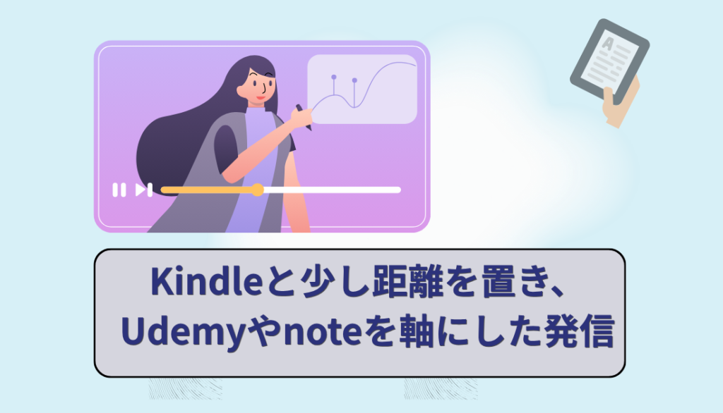 Kindleとは距離をおき、UdemyやNoteを軸にした発信