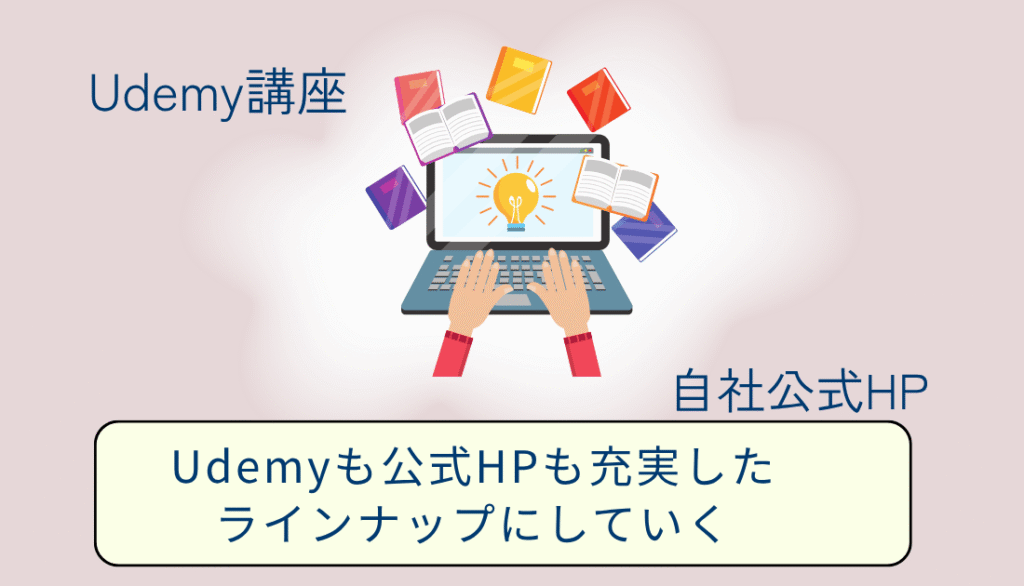 Udemyにも公式HPにも商品を増やす方針